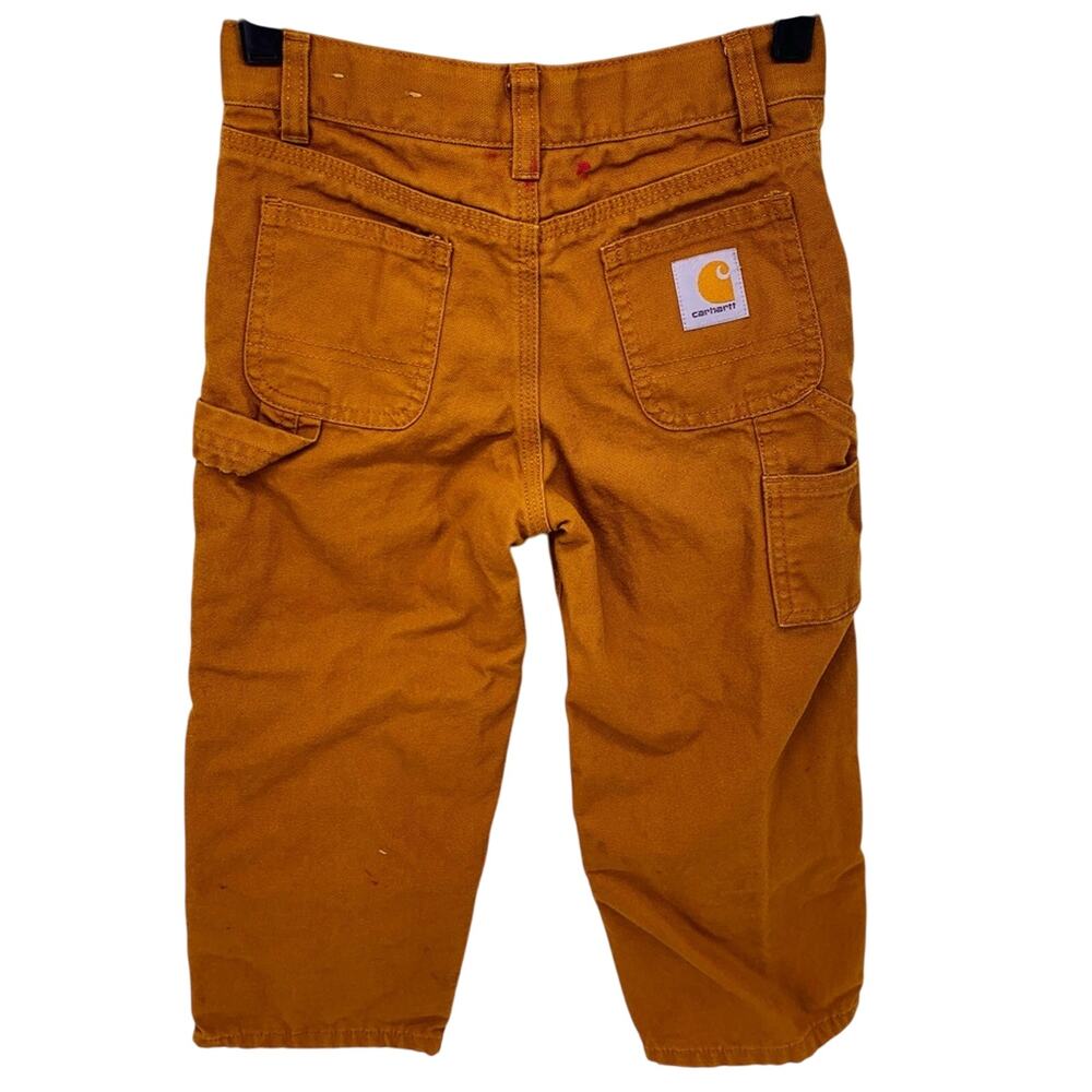 Kids Carhartt Lined Pants With Paint Splatter Size 4